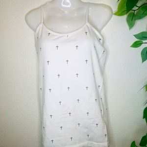 Joe Boxer White Cross Tank top!